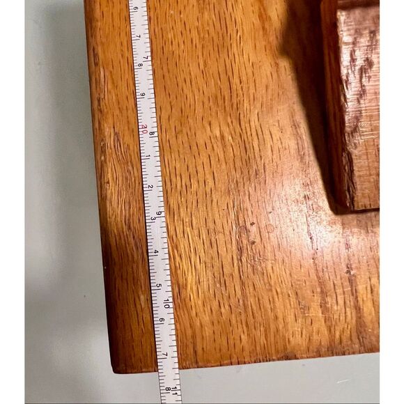 VINTAGE 1950’s ERA GRIFFIN SHINE MASTER SHOE SHINE BOX OAK WOOD - Picture 9 of 13